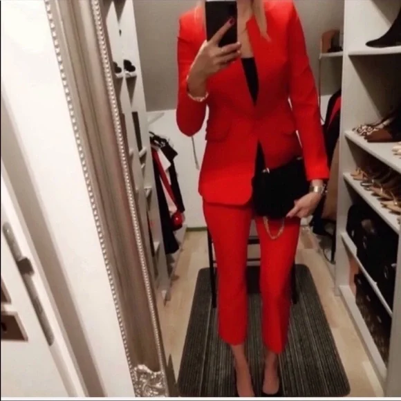 ZARA PLEATED HIGH-WAISTED PANTS - Picture 10 of 12